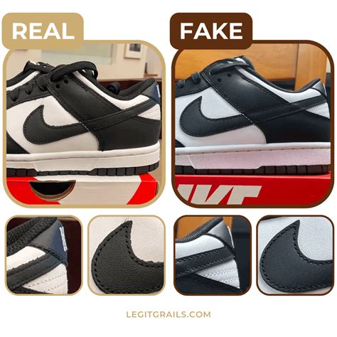 how to spot fake nike dunks panda|nike dunk low pandas false.